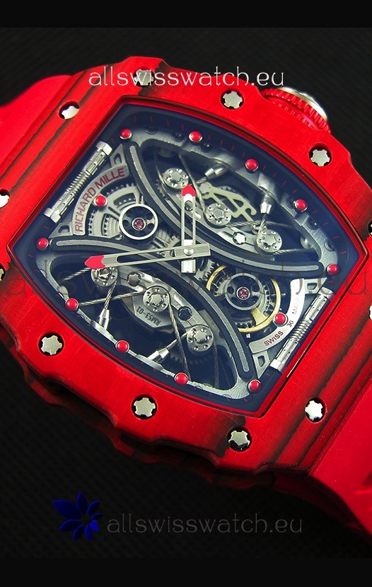 IMG_9081 Richard Mille RM53-01 Pablo Mac Donough Red Carbon Case Replica 8