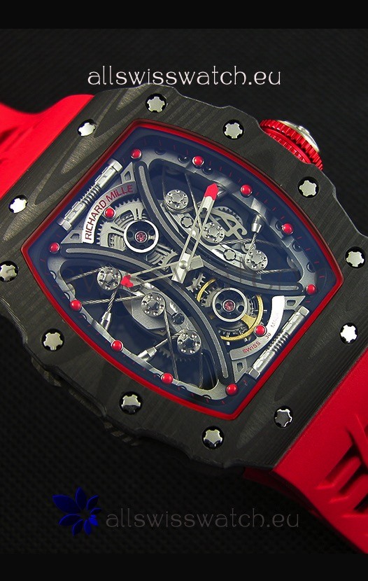 IMG_9081 Richard Mille RM53-01 Pablo Mac Donough Red Carbon Case Replica 8