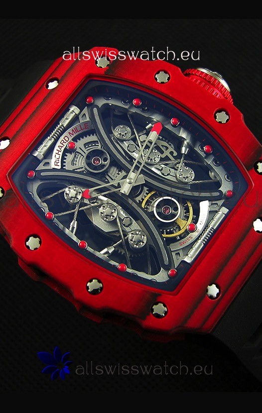 IMG_9081 Richard Mille RM53-01 Pablo Mac Donough Red Carbon Case Replica 8