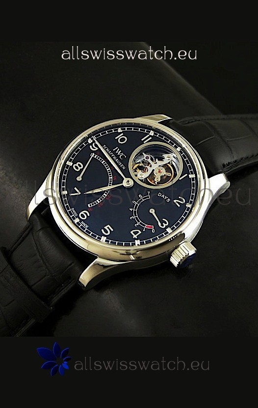 IMG_9081 IWC Portugese Mystere TourbillonSwiss in Black Dial Replica 8