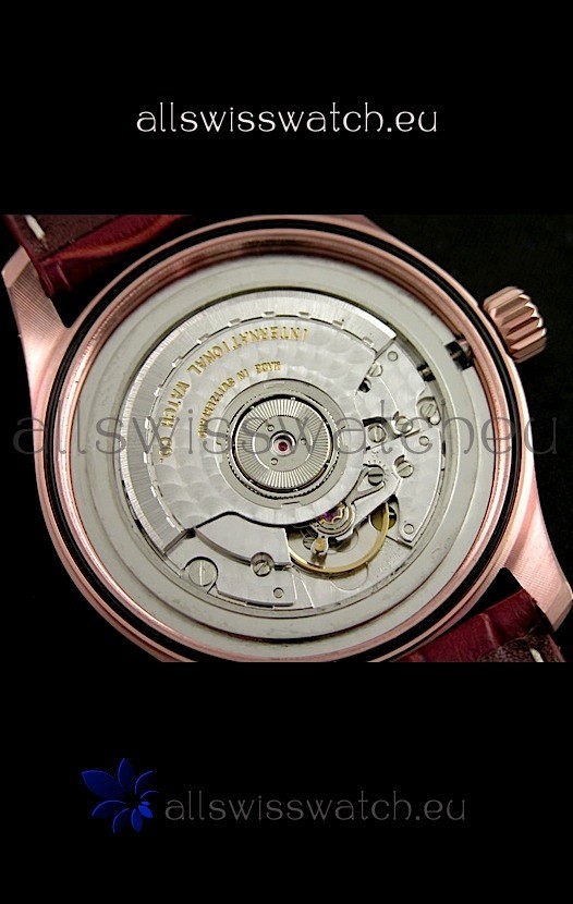 IMG_9081 IWC Fliegeruhr International Co. Automatic Rose Gold in Black Dial Replica 8
