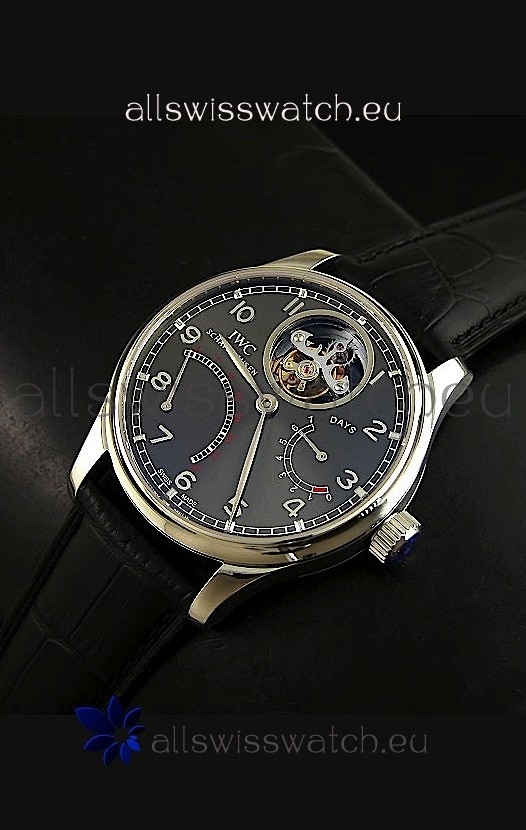IMG_9081 IWC Portugese Mystere TourbillonSwiss in Grey Dial Replica 8