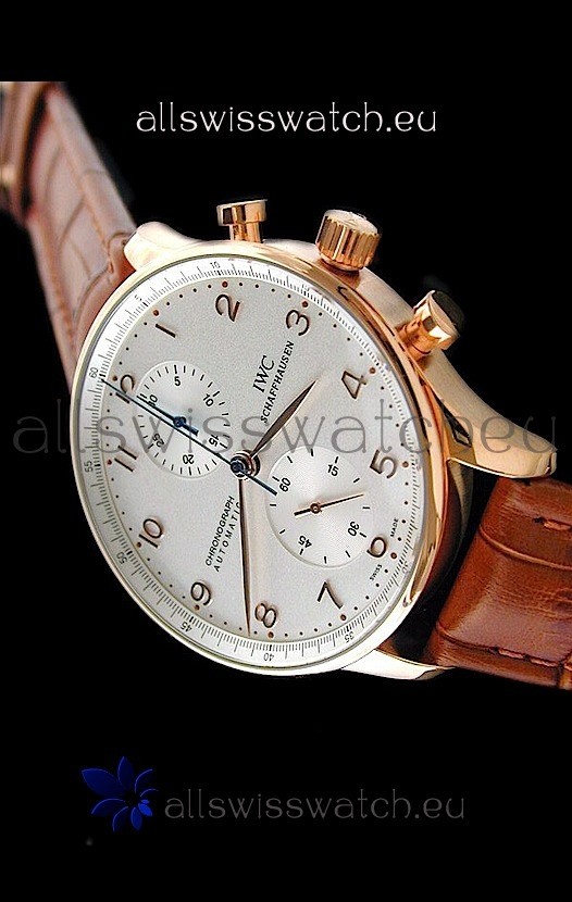 IMG_9081 IWC Portuguese Chronographin Rose Gold Casing Replica 8