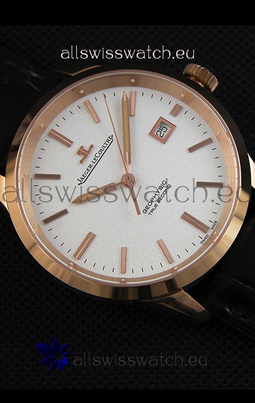 IMG_9081 Jaeger LeCoultre Geophysic True Second Pink GoldWhite Dial Replica 8