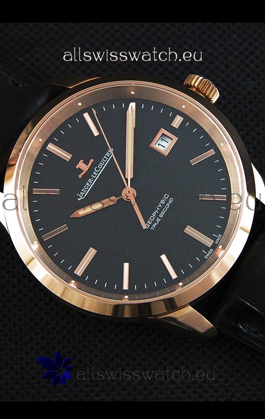 IMG_9081 Jaeger LeCoultre Geophysic True Second Pink GoldBlack Dial Replica 8