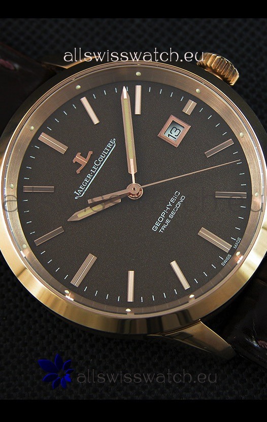 IMG_9081 Jaeger LeCoultre Geophysic True Second Pink GoldBrown Dial Replica 8