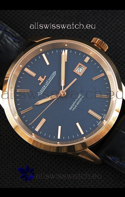 IMG_9081 Jaeger LeCoultre Geophysic True Second Pink GoldBlue Dial Replica 8