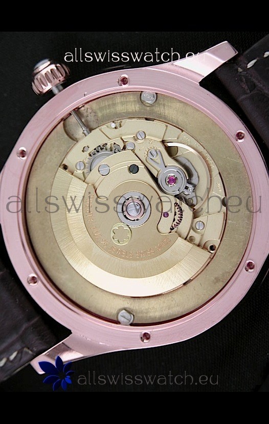 IMG_9081 Montblanc Pure Mechanique Horlogere Rose Gold in Mop Pink Dial Replica 8