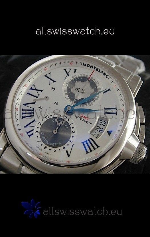 IMG_9081 Mont Blanc Meisterstuck Star GMT in White Dial Replica 8