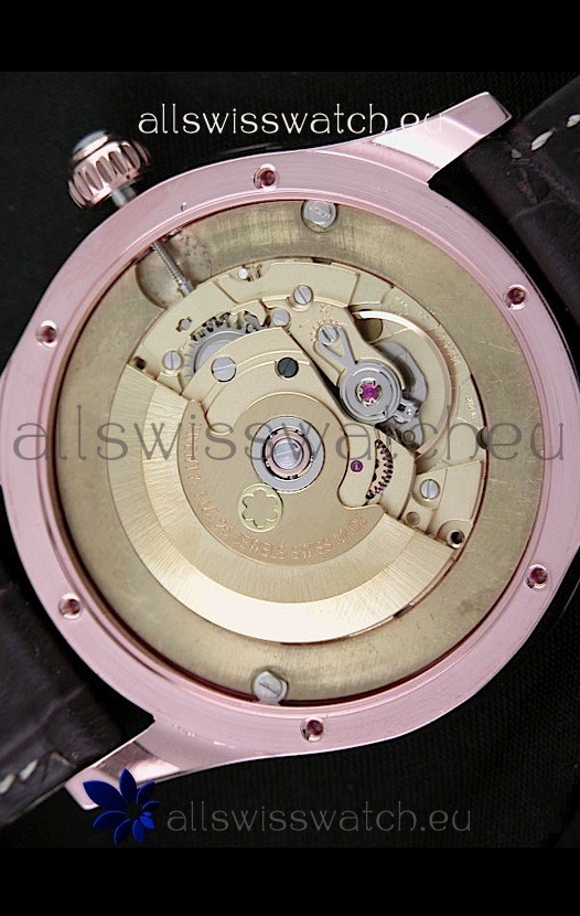 IMG_9081 Montblanc Pure Mechanique Horlogere Rose Gold in Mop Blue Dial Replica 8
