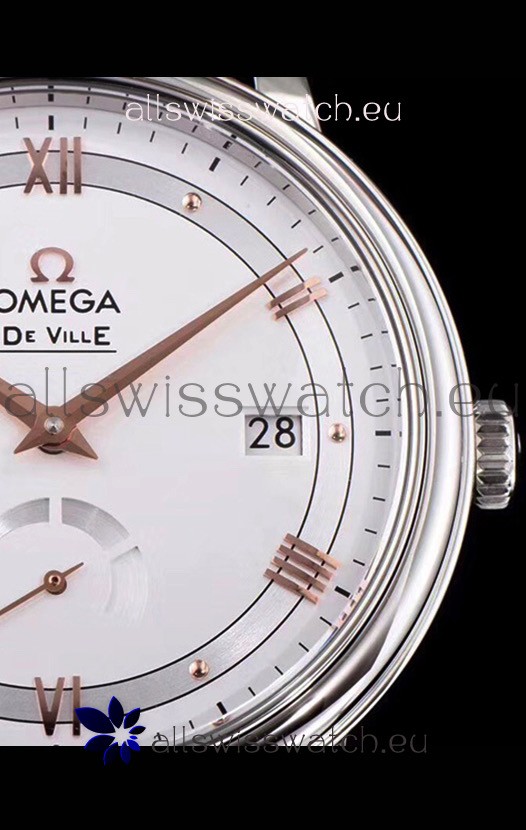 IMG_9081 Omega De Ville Prestige Power Reserve 904L Steel 1:1 Mirror White dial Replica 8