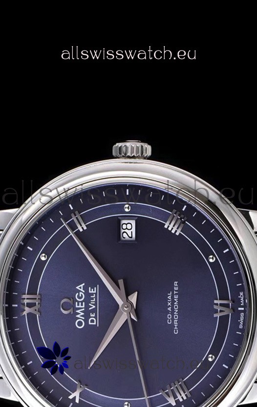 Omega De Ville Prestige Co-Axial 36.8MM Blue Dial 1:1 Mirror Replica 8