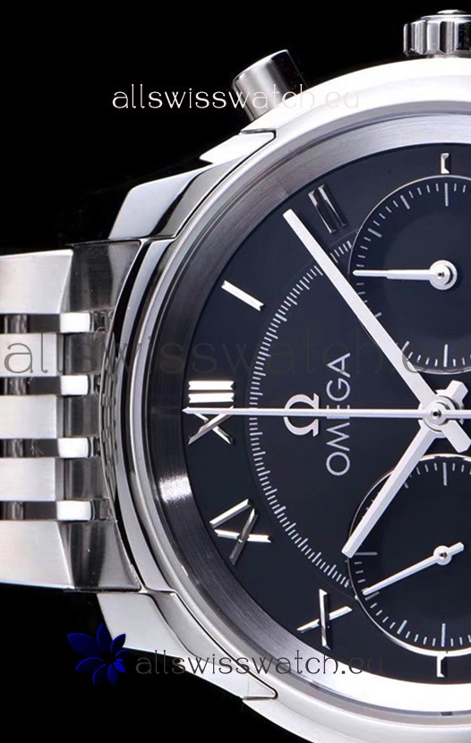 IMG_9081 Omega De Ville Chronograph 1:1 Mirror in Black Dial 42MM Replica 8