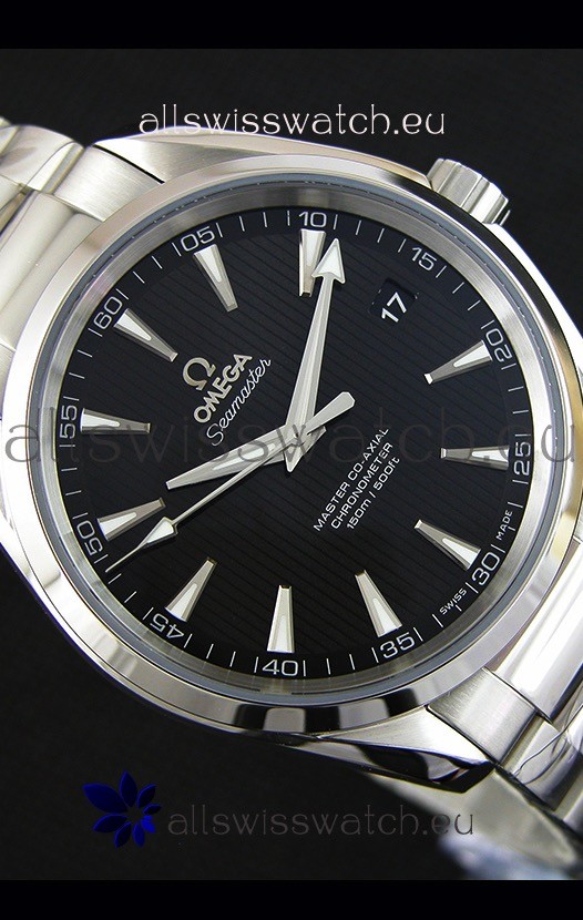 IMG_9081 Omega Master Co-Axial Aqua Terra 150M Black Dial 1:1 Mirror Replica 8