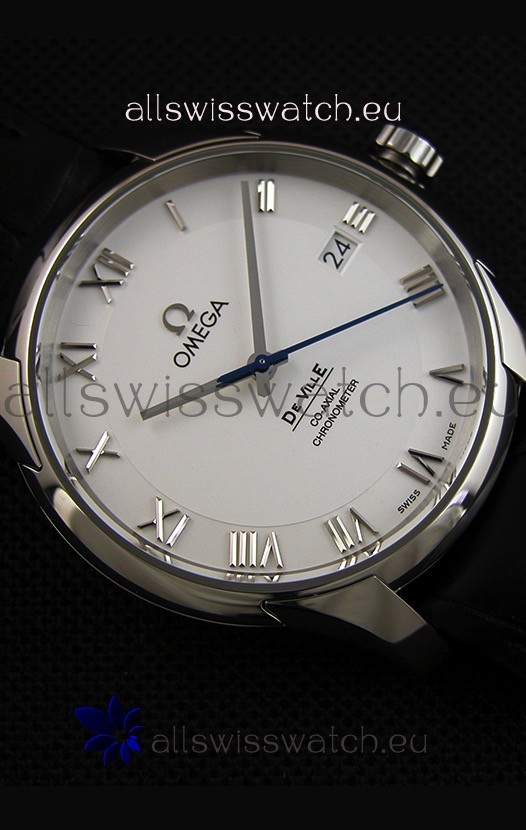IMG_9081 Omega De-Ville Annual Calendar Co-Axial1:1 Mirror Edition in White Dial Replica 8