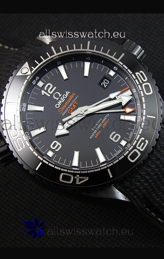 IMG_9081 Omega Seamaster Planet Ocean Deep Black GMT 45.5MM 1:1 Mirror Replica 8