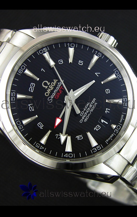 Omega Seamaster Aqua Terra GMT 150M 43MM 1:1 Mirror Black Dial Replica 8