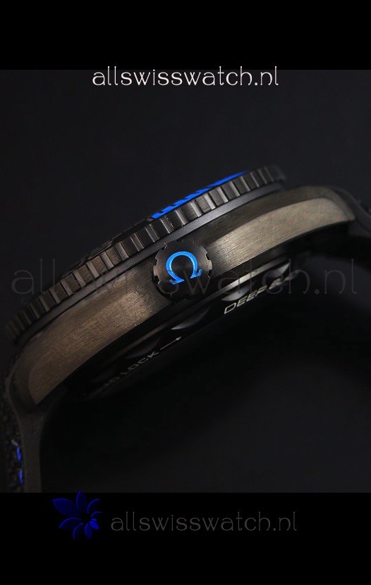 IMG_9081 Omega Seamaster Planet Ocean Deep Black Blue GMT 1:1 Edition Replica 8