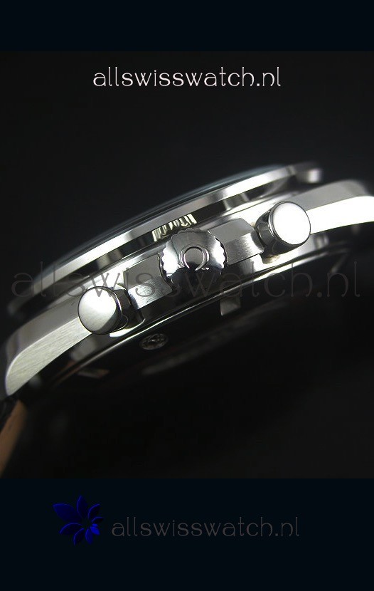 IMG_9081 Omega Speedmaster Tintin Moonwith Leather Strap Replica 8
