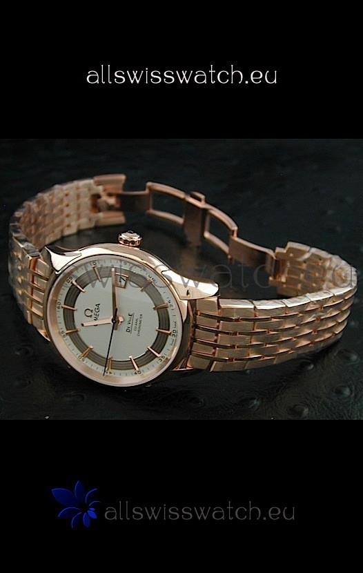 IMG_9081 Omega De Ville Hour Vision in Pink Gold Casing Replica 8
