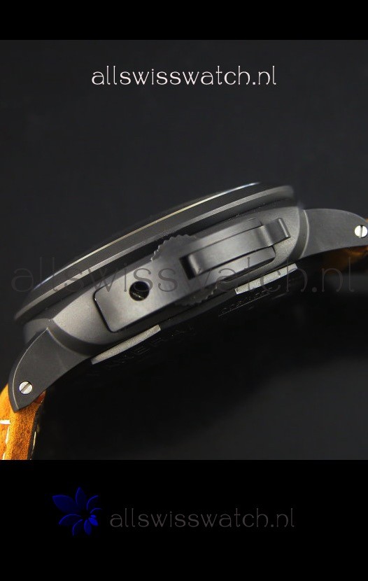 IMG_9081 Panerai Luminor PAM00580 1950 3 Days Chrono Flyback Ceramica P.9100 Movement Replica 8