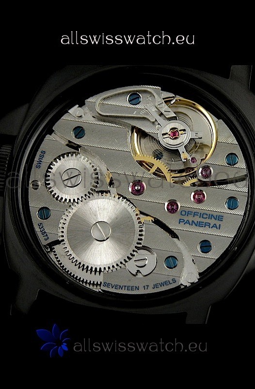 IMG_9081 Panerai Luminor Marina Left Hand Wind PVD - Leather Strap Replica 8