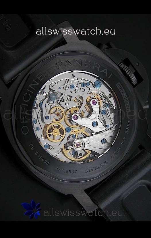 IMG_9081 Panerai Luminor Regatta in PVD Casing Rubber Strap Replica 8