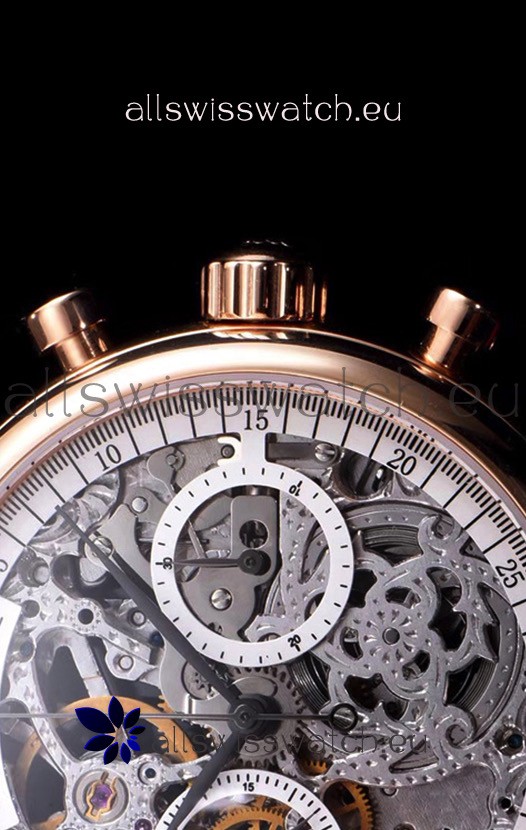 IMG_9081 Patek Philippe Complications Skeleton Chronograph in Rose Gold Replica 8
