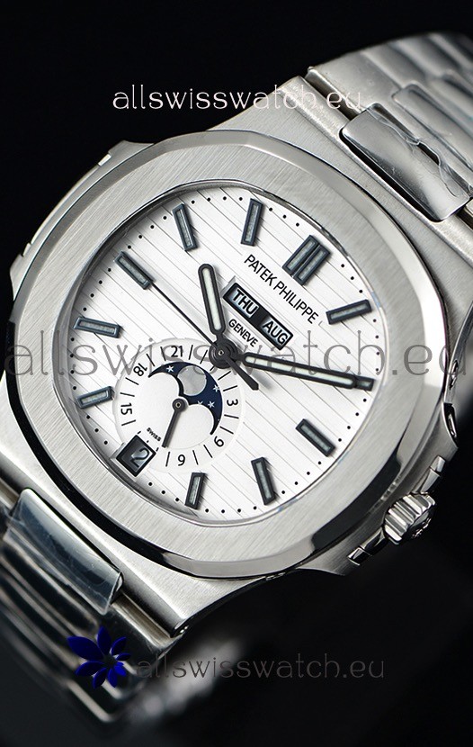 IMG_9081 Patek Philippe Nautilus 5726A 1:1 Mirror White Dial Replica 8