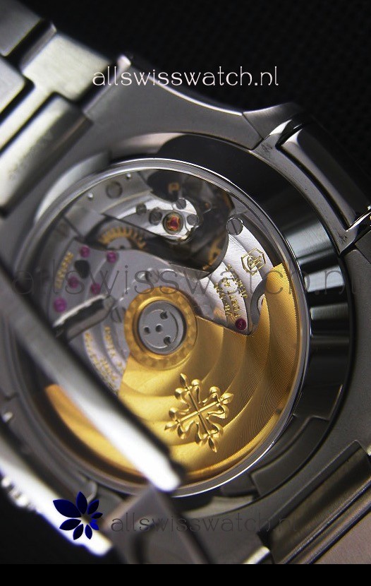 IMG_9081 Patek Philippe Nautilus 5980 Chronograph Steel Case in Black Dial - 1:1 Mirror Replica 8