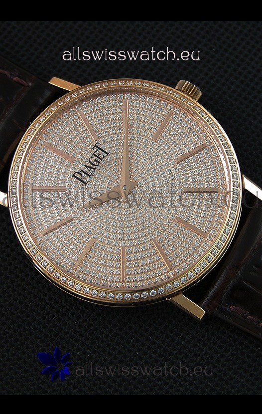 IMG_9081 Piaget Altiplano G0A36128 Paved Diam Dial Quartz in Pink Gold Case Replica 8