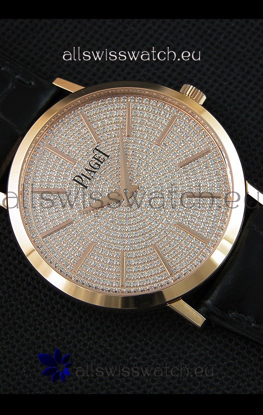 IMG_9081 Piaget Altiplano G0A36128 Paved Diam Dial Quartz in Pink Gold Case Replica 8