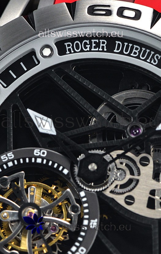 IMG_9081 Roger Dubuis Excalibur Spider Flying Tourbillon Skeleton Titanium Casing 1:1 Mirror Replica 8