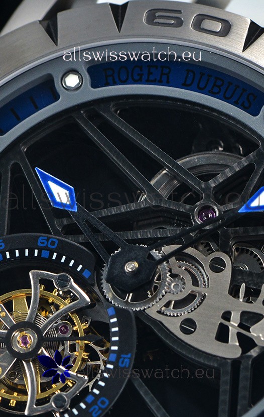 Roger Dubuis Excalibur Spider Flying Tourbillon Skeleton Titanium Casing 1:1 Mirror Replica 8