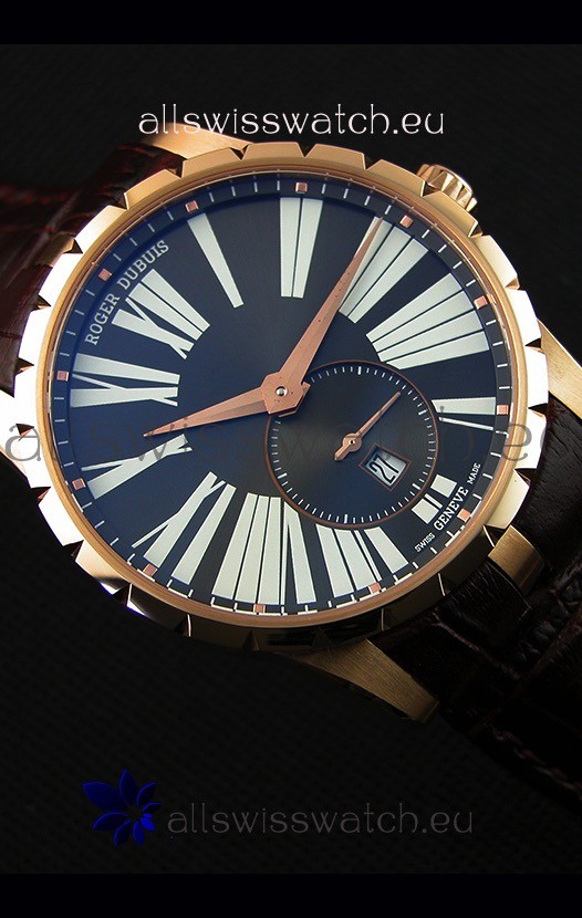 IMG_9081 Roger Dubuis Excalibur RDDBEX0587 Pink Gold Grey Dial Replica 8