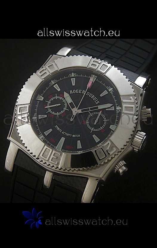 IMG_9081 Roger Dubuis Lemania Easy Diver in Black Dial Replica 8