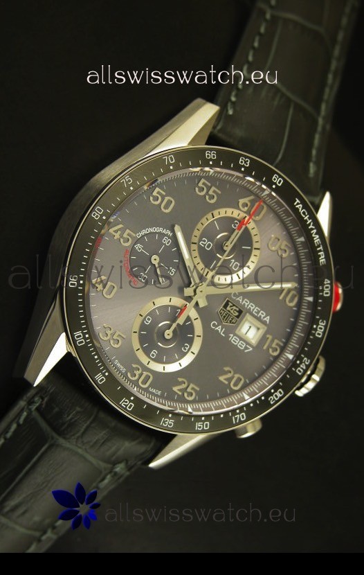 IMG_9081 Tag Heuer Carrera Calibre 1887 Grey Dial - 1:1 Mirror Replica 8