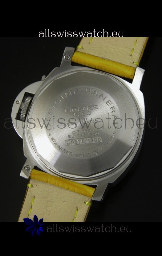 IMG_9081 Panerai Luminor Marina PAM49 40MM - Yellow Strap Replica 8