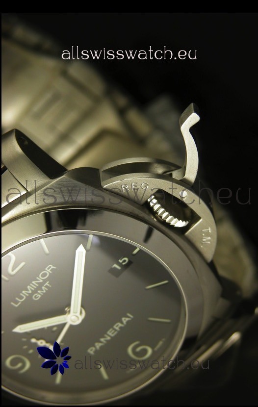 IMG_9081 Panerai Luminor GMT PAM320 P.9001 Movement - 1:1 Ultimate Mirror Replica 8