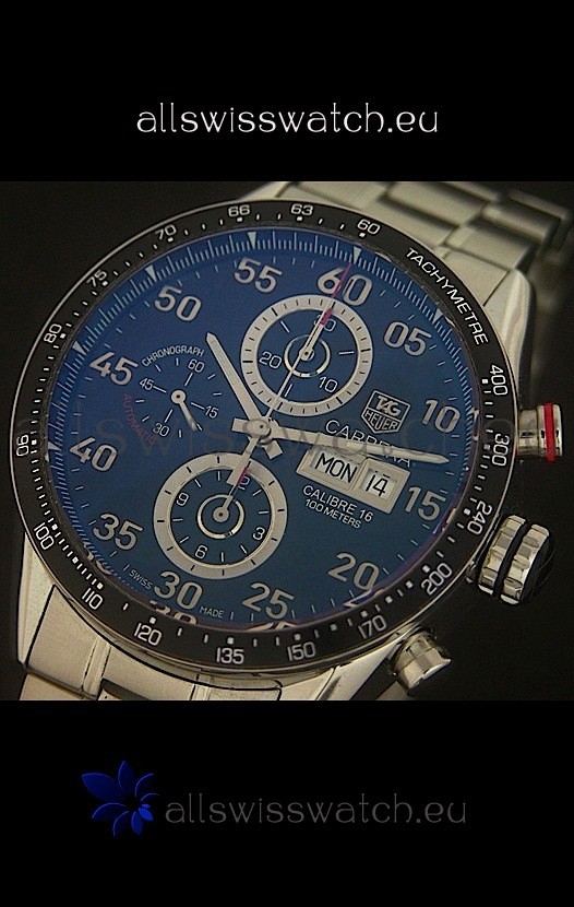 IMG_9081 Tag Heuer Carrera Tachymeter Chronograph in Blue Dial Replica 8