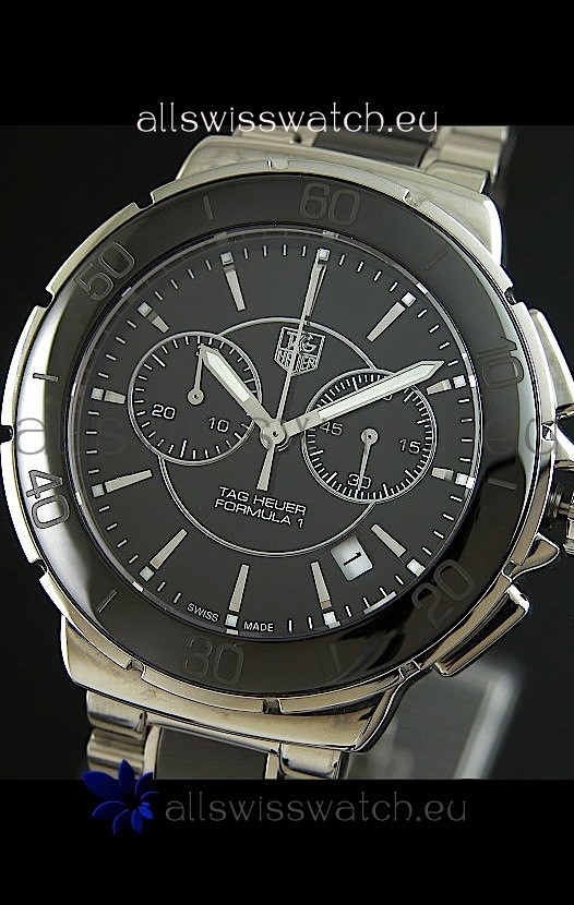 IMG_9081 Tag Heuer Formula 1 Chronograph Ceramic Ladies in Black Dial Replica 8