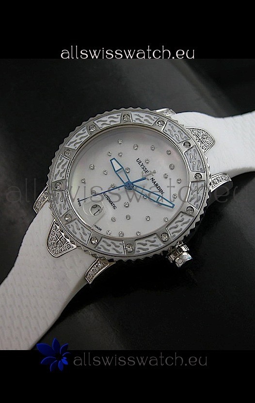 IMG_9081 Ulysse Nardin Lady Diver White Starry Night Automatic Replica 8