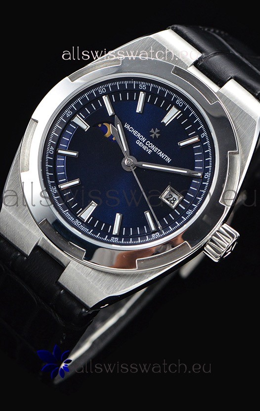 IMG_9081 Vacheron Constantin Overseas MoonPhase Stainless Steel in Blue Dial Replica 8
