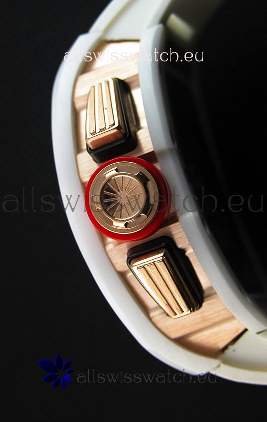 IMG_9081 Richard Mille RM011-FM Felipe Massa White Ceramic Case in White Strap Replica 8