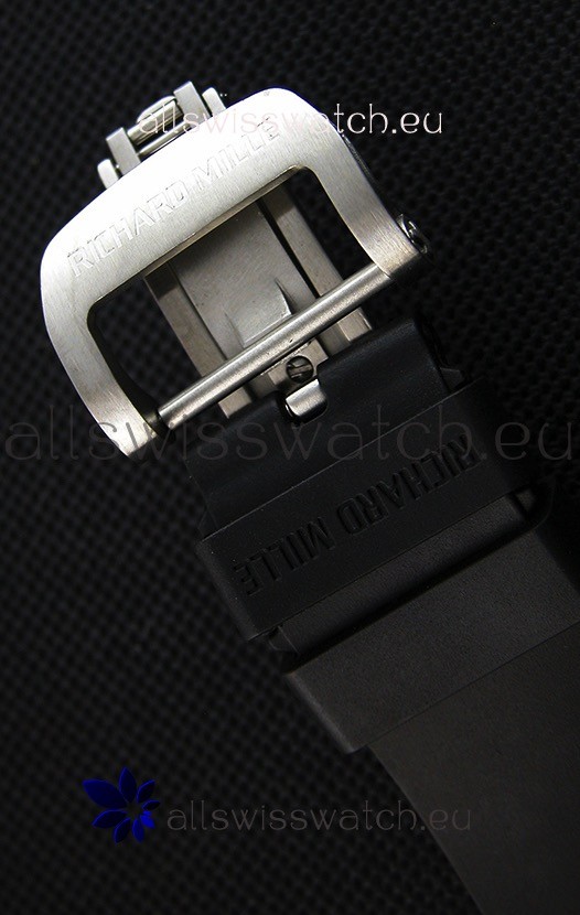 IMG_9081 Richard Mille RM011-FM Felipe Massa One Piece Titanium Case in Black Strap Replica 8