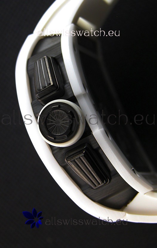 IMG_9081 Richard Mille RM011-FM Felipe Massa White Ceramic Case in White Strap Replica 8