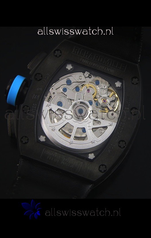 IMG_9081 Richard Mille RM011 Filipe Massa PVDin Black Nylon Strap Replica 8