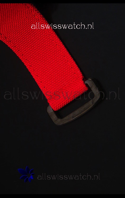 IMG_9081 Richard Mille RM011 Filipe Massa PVDin Red Nylon Strap Replica 8