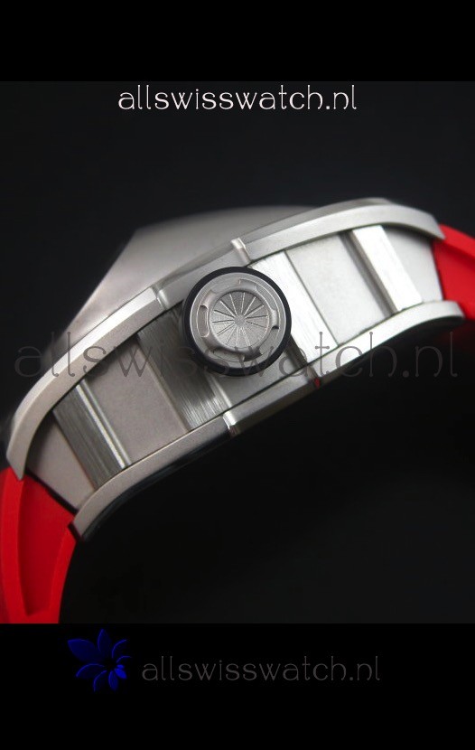 IMG_9081 Richard Mille RM053 Tourbillon Pablo Mac Donoughin Titanium Case Red Strap Replica 8