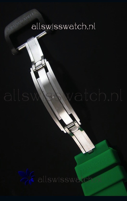 IMG_9081 Richard Mille RM059 Yohan Blake Forged Carbon Casein Green Bezel Replica 8